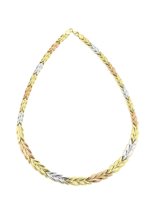 - Exquisite Halskette in Tricolor, in Farbe  Ansicht 2