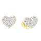 Ohrschmuck - Herz-Ohrstecker mit Kristallen, in Farbe  – Ansicht 2