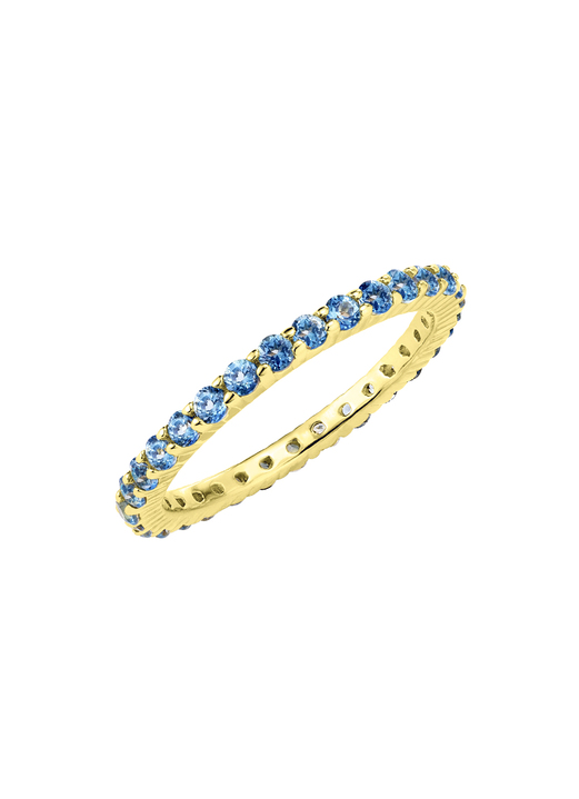 Ringe - Memoire-Ring aus hochwertigem Gold mit Blautopas, in Größe 160 bis 220, in Farbe  Ansicht 2