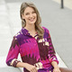 3/4-Arm - Bluse mit farbbrillantem Druck, in Größe 036 bis 052, in Farbe FUCHSIA-LILA-SAND-BUNT – Farbe FUCHSIA-LILA-SAND-BUNT – Ansicht 1