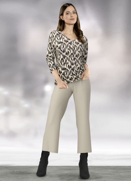 Shirts - Shirt mit farbbrillantem Allover-Druck, in Größe 038 bis 052, in Farbe SCHILF-TAUPE-SCHWARZ Ansicht 2