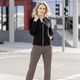 Hosen - Hose in aktueller Minimaldessinierung – Farbe TAUPE-SCHWARZ-ROT – Ansicht 3 Hosen - Hose in aktueller Minimaldessinierung, in Größe 018 bis 052, in Farbe TAUPE-SCHWARZ-ROT – Farbe TAUPE-SCHWARZ-ROT – Ansicht 3