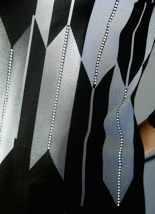 3/4-Arm - Shirt mit Kontrastdruck, in Größe 038 bis 054, in Farbe MARINE-WEISS Ansicht 7