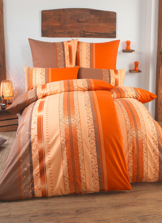 Bettwäschegarnituren - Florella Bettwäsche-Garnitur aus Flausch-Biber, in Größe 111 (40/80 cm + 135/200 cm) bis 115 (80/80 cm + 155/220 cm), in Farbe TERRA