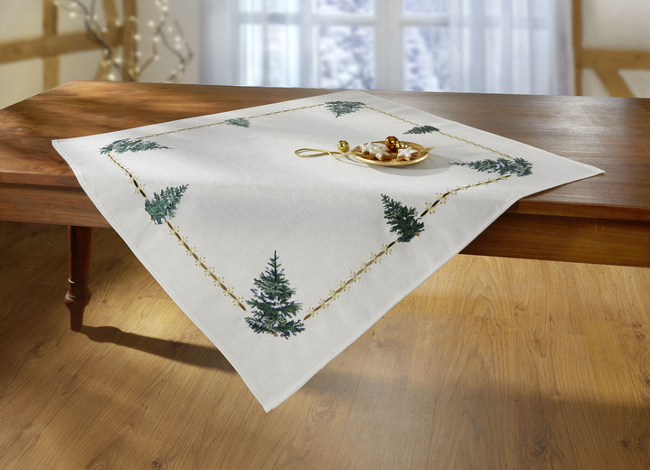 Heimtextilien - Tisch- und Raumdekoration mit Glitzergarn, in Größe 135 (2 Platzsets, 30/ 45 cm) bis 404 (Kissenbezug, 40/ 40 cm), in Farbe ECRU Ansicht 6