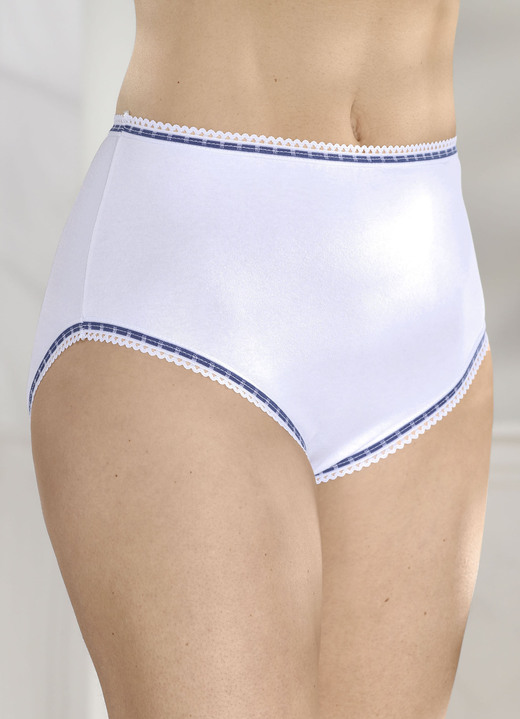 Slips - Siebenerpack Slips mit Kontrastabschlüssen Ansicht 6 Slips - Siebenerpack Slips mit Kontrastabschlüssen, in Größe 038 bis 060, in Farbe WEISS Ansicht 6