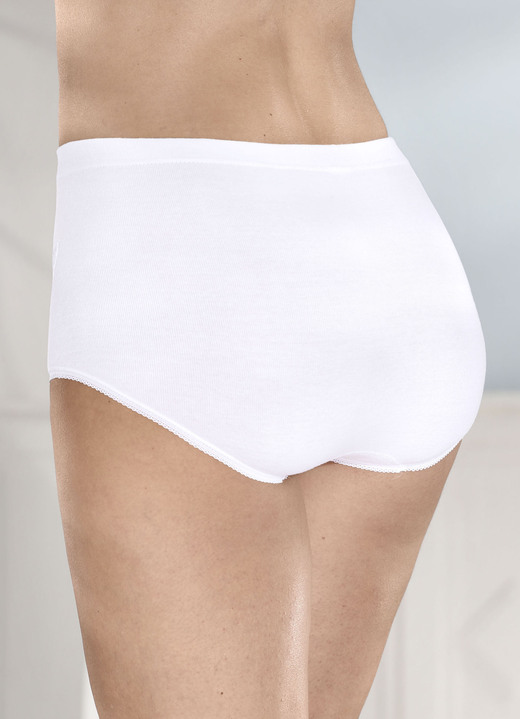 Slips - Viererpack Nina von C. Slips mit Batistmotiv, in Größe 040 bis 054, in Farbe WEISS Ansicht 2