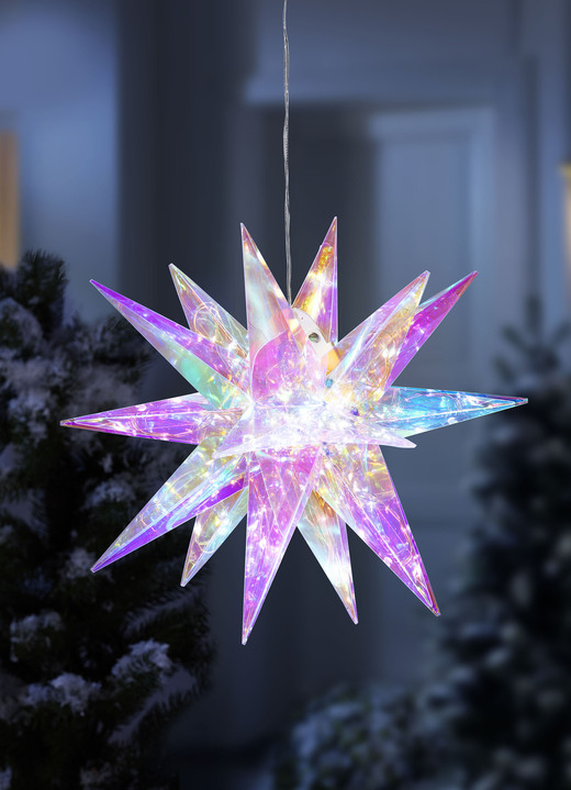 Weihnachten - LED-Glamour Stern, in Farbe BUNT
