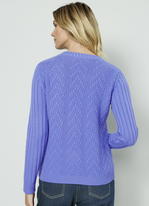 - Pullover mit Schurwolle und Kaschmir-Anteil, in Größe 040 bis 052, in Farbe BLAU Ansicht 3