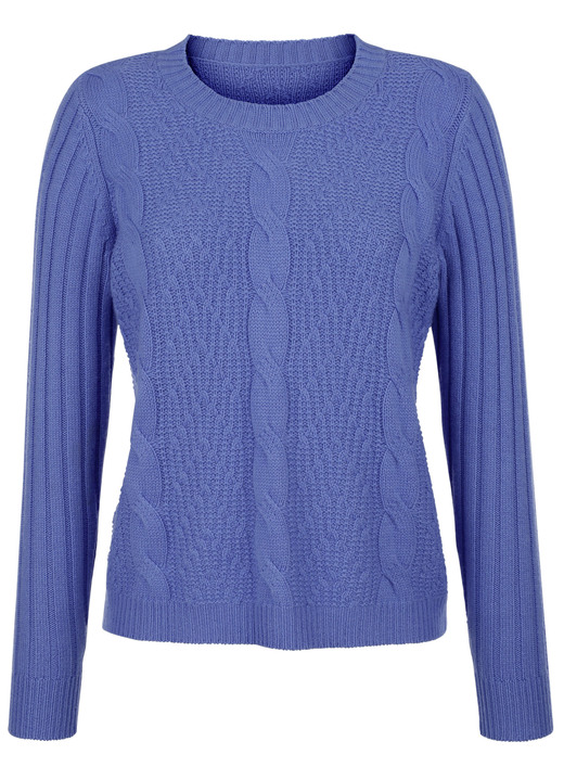 - Pullover mit Schurwolle und Kaschmir-Anteil, in Größe 040 bis 052, in Farbe BLAU Ansicht 5