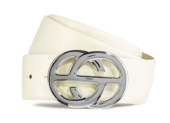 Accessoires - Ledergürtel, in Größe 085 bis 115, in Farbe BEIGE Ansicht 1