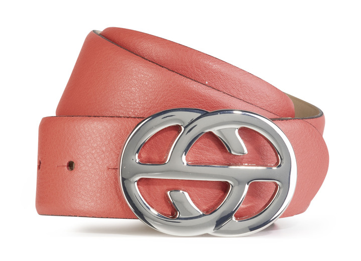 Accessoires - Ledergürtel, in Größe 085 bis 115, in Farbe KORALLE Ansicht 1