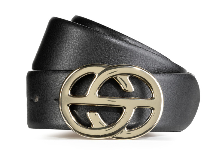 Accessoires - Ledergürtel, in Größe 085 bis 115, in Farbe SCHWARZ
