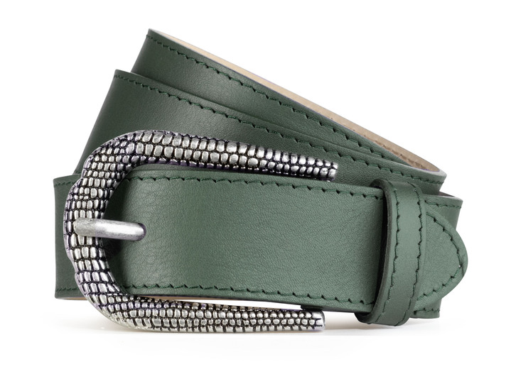 Accessoires - Ledergürtel, in Größe 075 bis 115, in Farbe PETROL Ansicht 1