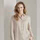 Langarm - Bluse – Farbe CAMEL Langarm - Bluse, in Größe 038 bis 052, in Farbe BLAU