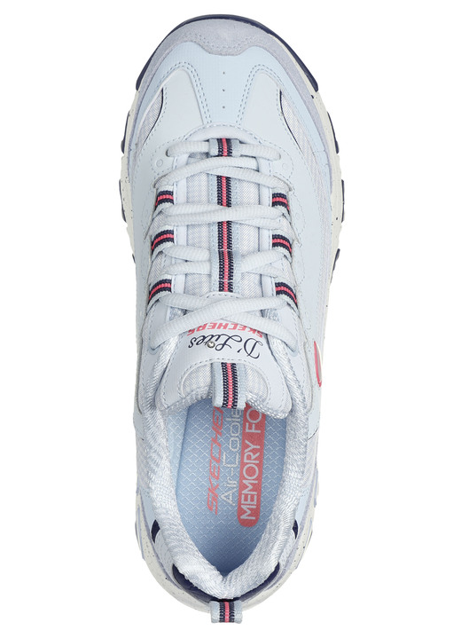 Damen - SKECHERS Schnür-Sneaker mit Veloursleder-Besätzen, in Größe 036 bis 041, in Farbe BLAU-PINK Ansicht 2