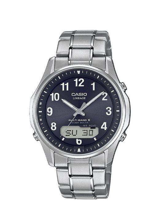Funkuhren/Solaruhren - Casio Herrenuhr mit Titanbandgehäuse Ansicht 2 Funkuhren/Solaruhren - Casio Herrenuhr mit Titanbandgehäuse, in Farbe  Ansicht 2