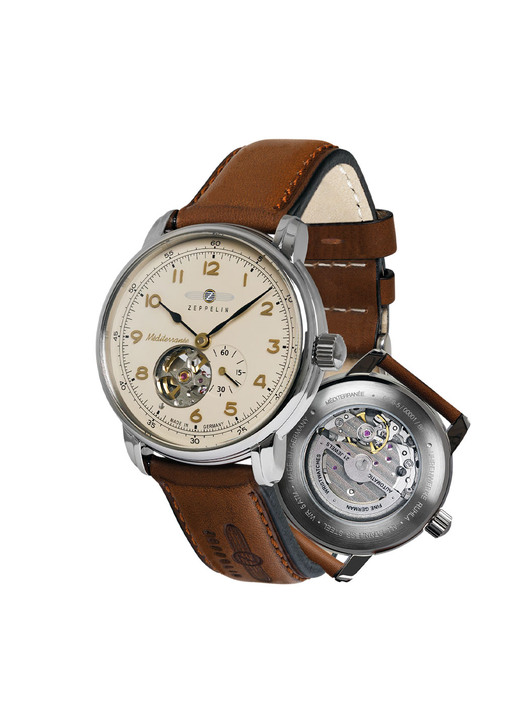 Mechanikuhren / Automatikuhren - Zeppelin-Automatik-Herrenuhr, in Farbe  Ansicht 4
