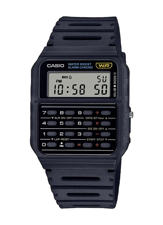 Quartzuhren - Casio Vintage Taschenrechneruhr, in Farbe  Ansicht 2