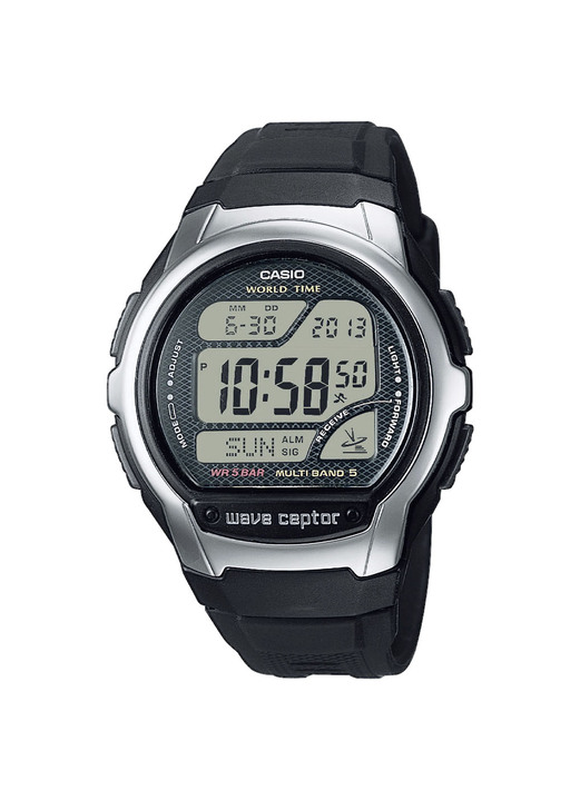 Funkuhren/Solaruhren - Casio Funk-Digital-Herrenuhr Ansicht 2 Funkuhren/Solaruhren - Casio Funk-Digital-Herrenuhr, in Farbe , in Ausführung mit Silikonband und Dornschließe Ansicht 2