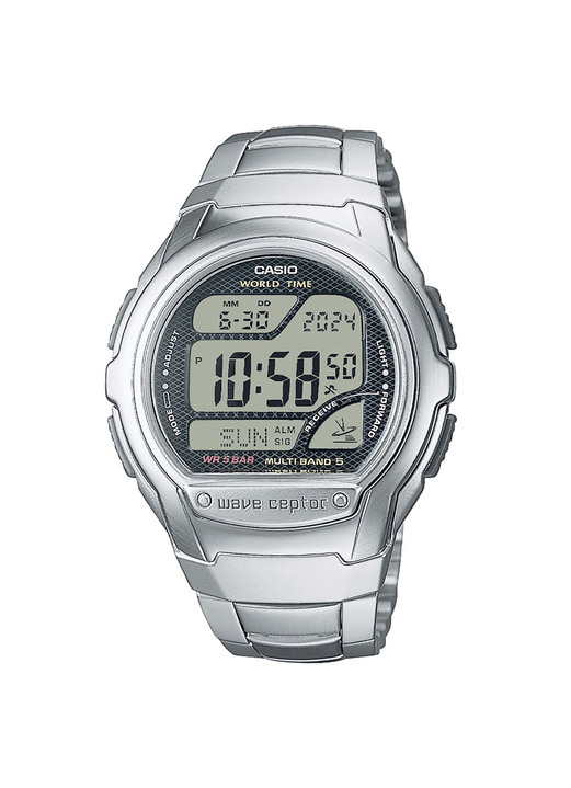 Funkuhren/Solaruhren - Casio Funk-Digital-Herrenuhr Ansicht 4 Funkuhren/Solaruhren - Casio Funk-Digital-Herrenuhr, in Farbe , in Ausführung mit Silikonband und Dornschließe Ansicht 4