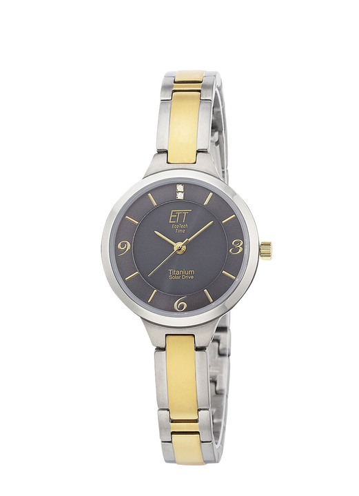 Titanband - ETT-Solar-Damenuhr mit Titanbandgehäuse, in Farbe  Ansicht 2