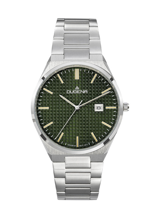 Quartzuhren - Dugena-Quartz-Herrenuhr mit Edelstahlbandgehäuse Ansicht 2 Quartzuhren - Dugena-Quartz-Herrenuhr mit Edelstahlbandgehäuse, in Farbe  Ansicht 2