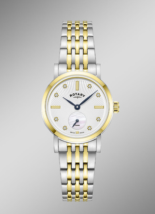 Rotary Quartz-Damenuhr mit Edelstahlgehäuse