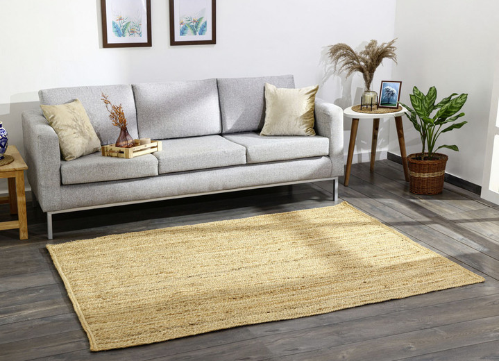 Modern - Pflegeleichte Brücken und Teppiche aus 100% Jute Ansicht 3 Modern - Pflegeleichte Brücken und Teppiche aus 100% Jute, in Größe 101 (Brücke 40x60 cm) bis 308 (Teppich rund ø 200 cm), in Farbe NATUR Ansicht 3