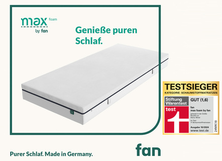 TESTSIEGER Mehrzonen-Matratze „max foam by fan“