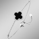 Armbänder - Kleeblatt-Armband aus Silber – Ansicht 1 Armbänder - Kleeblatt-Armband aus Silber, in Farbe  – Ansicht 1