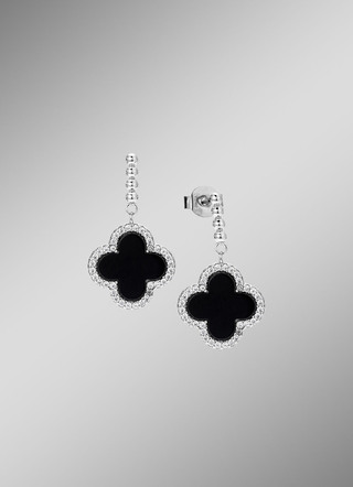 Schicke Kleeblatt-Ohrstecker aus Silber