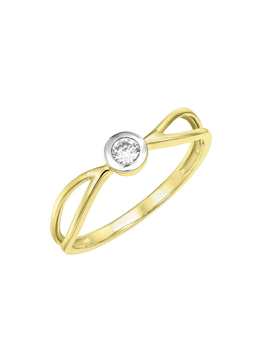 Ringe - Filigrane Schönheit: Damenring mit synth. Zirkonia, in Größe 160 bis 220, in Farbe  Ansicht 2