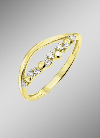 Zeitlose Eleganz: Damenring mit synth. Zirkonia