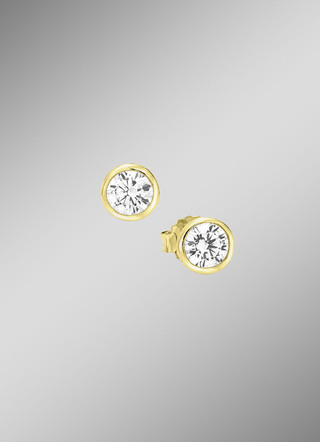 Eleganz im Kleinen: Ohrstecker mit synth. Zirkonia