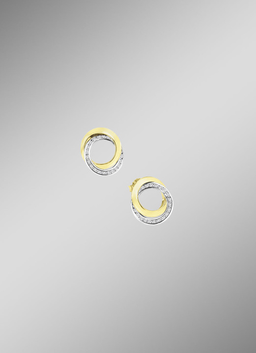 Ohrschmuck - Zarte Eleganz: Ohrstecker mit synth. Zirkonia, in Farbe  Ansicht 1