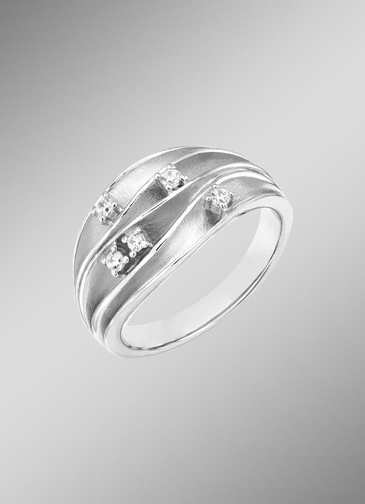 Ringe - Stilvoller Damenring mit synth. Zirkonia, in Größe 160 bis 220, in Farbe  Ansicht 1