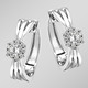 Ohrschmuck - Elegante Creolen mit synth. Zirkonia – Ansicht 1 Ohrschmuck - Elegante Creolen mit synth. Zirkonia, in Farbe  – Ansicht 1