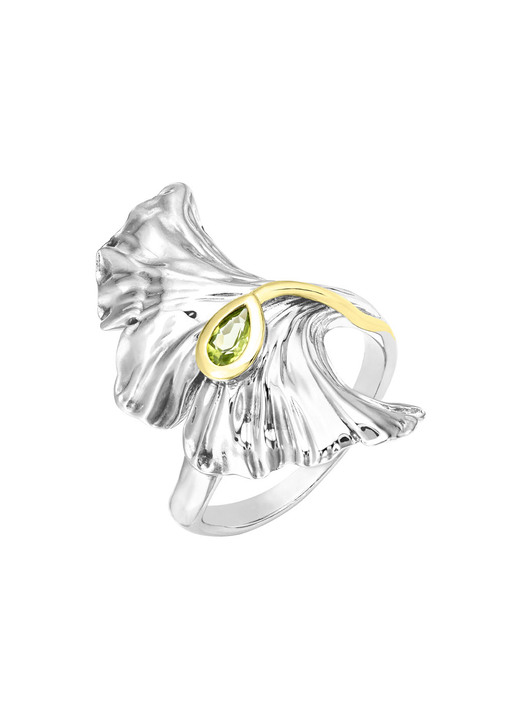 Ringe - Stilvoller Damenring mit echt Peridot, in Größe 160 bis 220, in Farbe  Ansicht 3