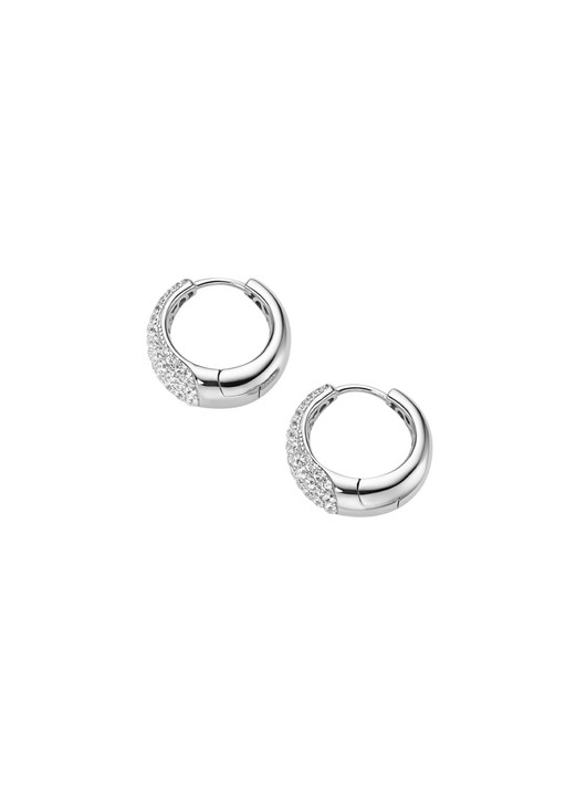Ohrschmuck - Klappcreolen mit Zirkonia Ansicht 4 Ohrschmuck - Klappcreolen mit Zirkonia, in Farbe  Ansicht 4
