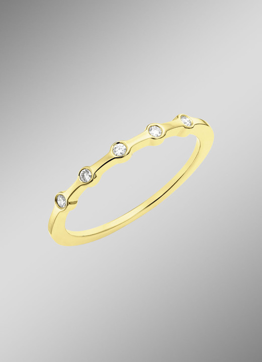 Ringe - Luxuriöser Damenring aus Gold mit Brillanten, in Größe 160 bis 220, in Farbe  Ansicht 1