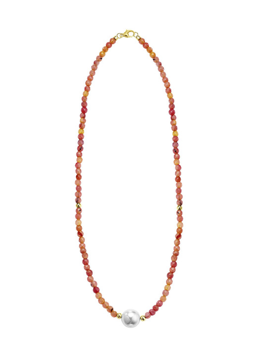 Schmuck & Uhren - Halskette mit Perlenschimmer und Edelsteinglanz, in Farbe  Ansicht 2