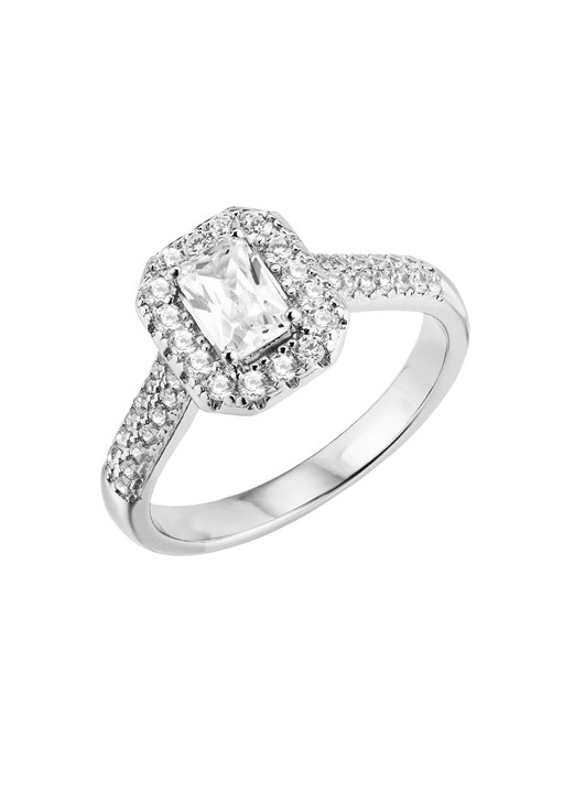 Ringe - Eleganter Damenring mit synth. Zirkonia, in Größe 160 bis 220, in Farbe  Ansicht 2