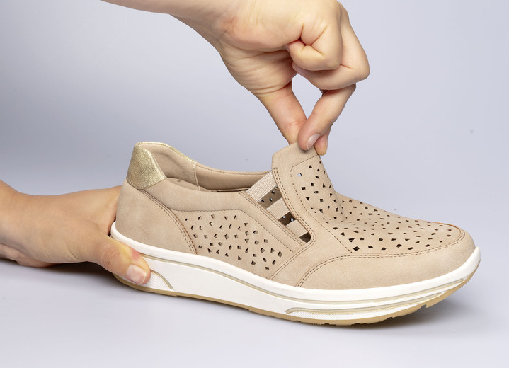 Komfortschuhe - Bequemer Halbschuh mit Soft-Touch-Sohle, in Größe 036 bis 041, in Farbe BLAU Ansicht 5