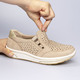 Komfortschuhe - Bequemer Halbschuh mit Soft-Touch-Sohle, in Größe 036 bis 041, in Farbe BLAU – Farbe BEIGE – Ansicht 4