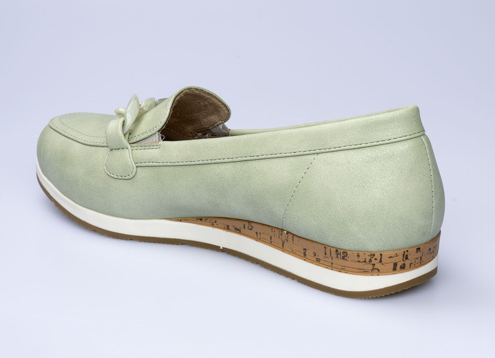 Slipper & Schnürschuhe - Bequemer Slipper in  Veloursleder-Optik, in Größe 036 bis 041, in Farbe BLAUGRAU Ansicht 4