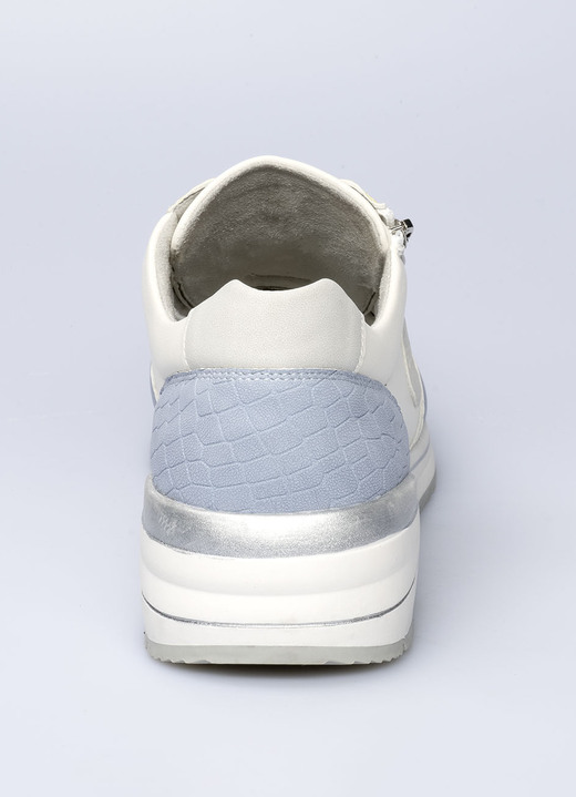 Slipper & Schnürschuhe - Komfort-Sneaker Simone in Leder- und Veloursleder-Optik, in Größe 036 bis 042, in Farbe RAUCHBLAU Ansicht 2