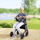 Mobilität - Outdoor-Rollator – Farbe SCHWARZ – Ansicht 2 Mobilität - Outdoor-Rollator, in Farbe ROT – Farbe SCHWARZ – Ansicht 2