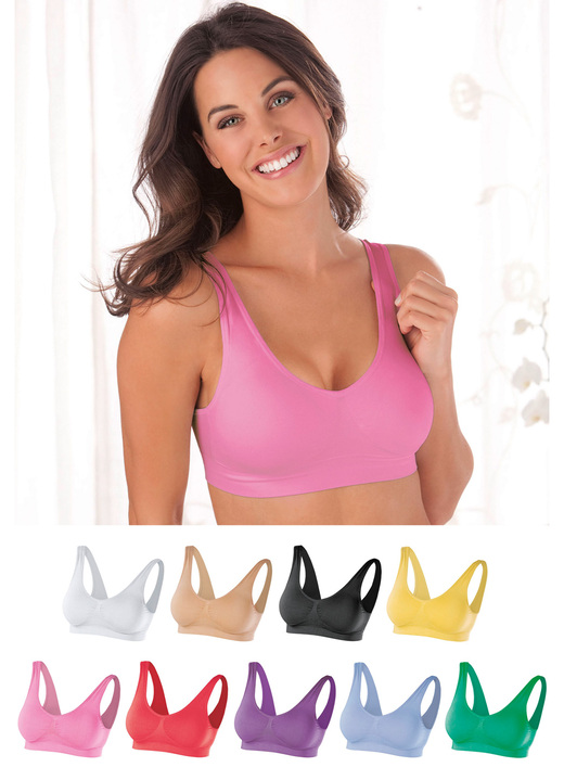Soft-BH - SLIMmaxx Nahtloser Super-BH, 9er-Set, in Größe L bis XXL, in Farbe BUNT Ansicht 1