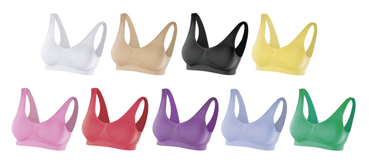 Soft-BH - SLIMmaxx Nahtloser Super-BH, 9er-Set, in Größe L bis XXL, in Farbe BUNT Ansicht 3